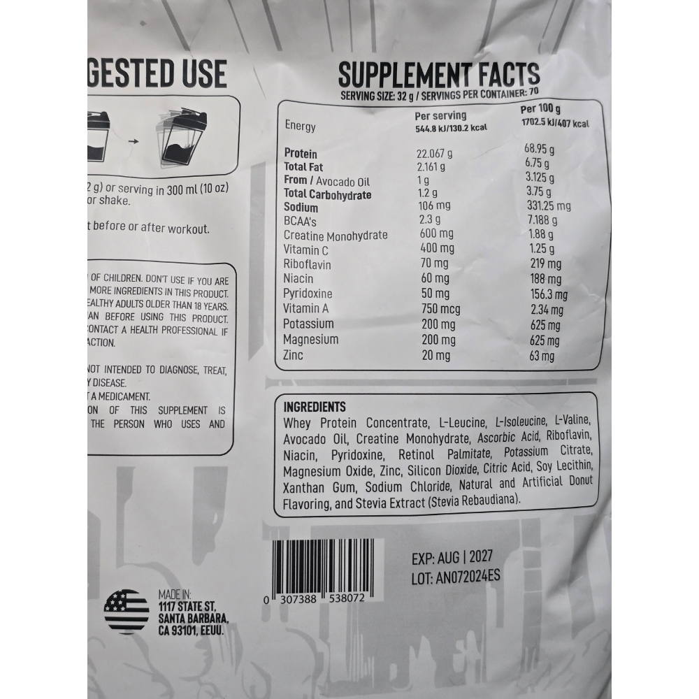 WHEY PROTEIN PLATINUM SPECIMEN ANTI-HUMAN SERIES 70 SERVIDAS 5LBS (2.2 KG)