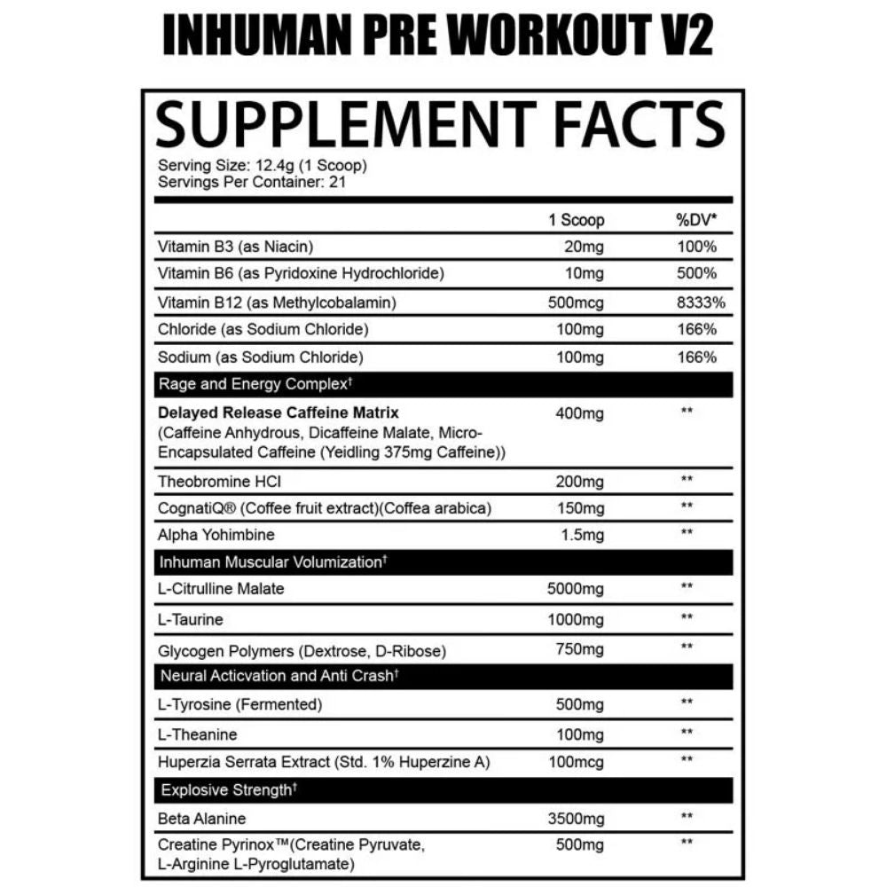 PRE-WORKOUT AFTERDARK- INHUMAN 21 SERVICIOS MEXICAN CANDY