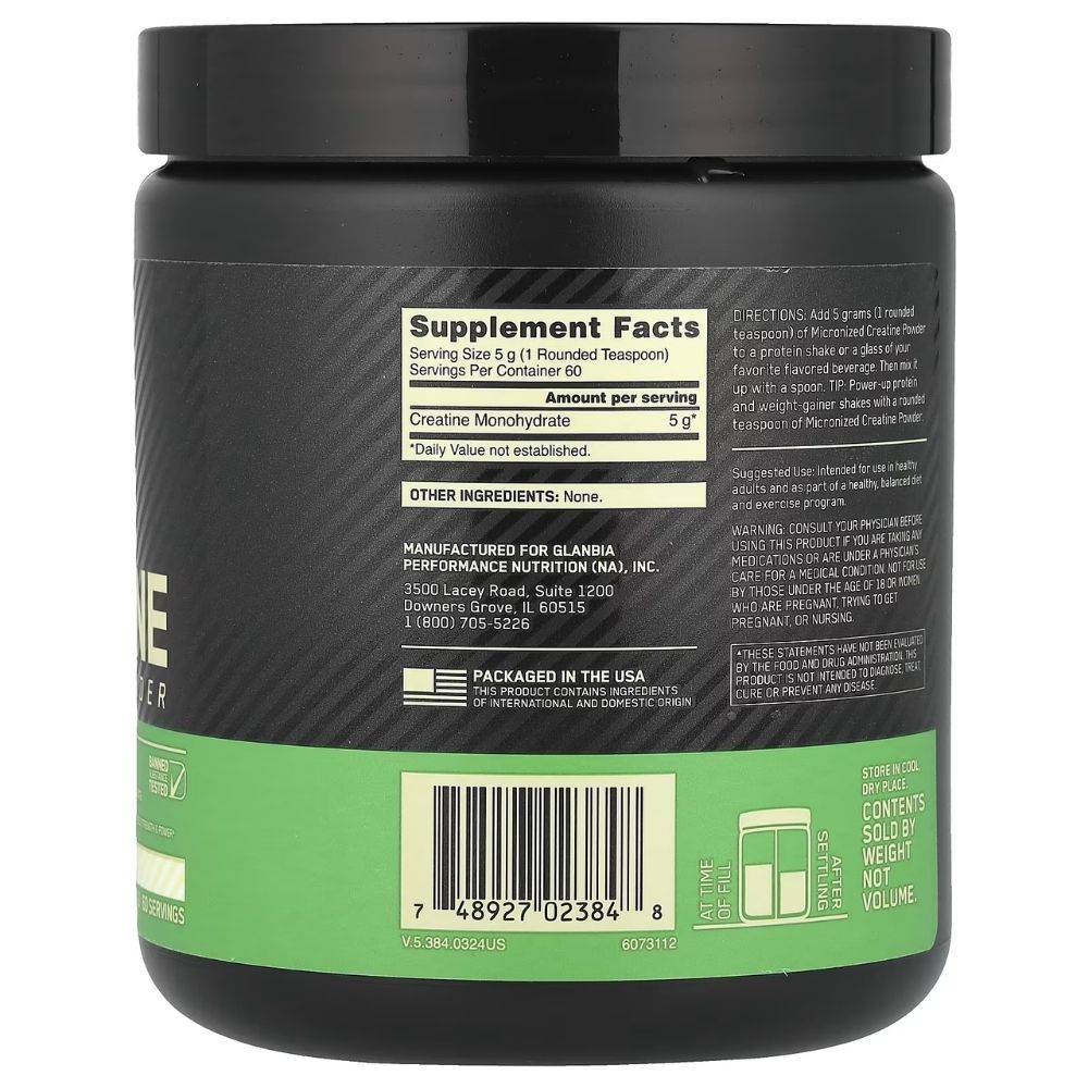 CRETINA MICRONIZADA 60SERVS OPTIMUM NUTRITION