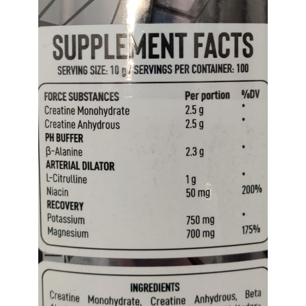 CREATINE MONOHYDRATE SPECIMEN No. 03 ANTI-HUMAN 100 SERVIDAS 1KG. (2.2 LBS)