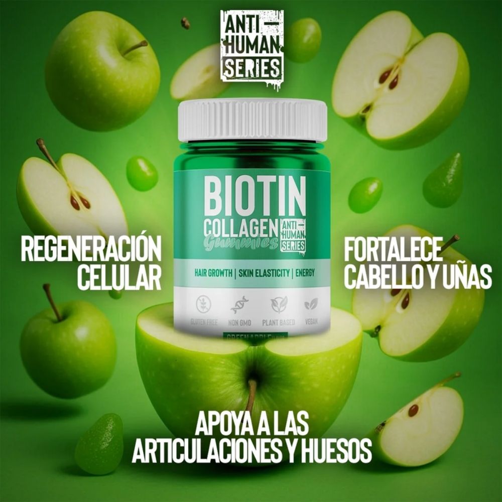 BIOTIN COLAGENO ANTI-HUMAN 60 GOMITAS