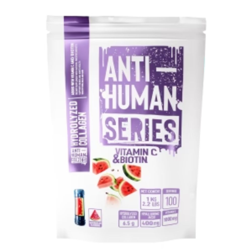 COLAGENO HIDROLIZADO+ACIDO HIALURONICO ANTI-HUMAN BOLSA 100 SERVIDAS 1KG. (2.2 LBS)