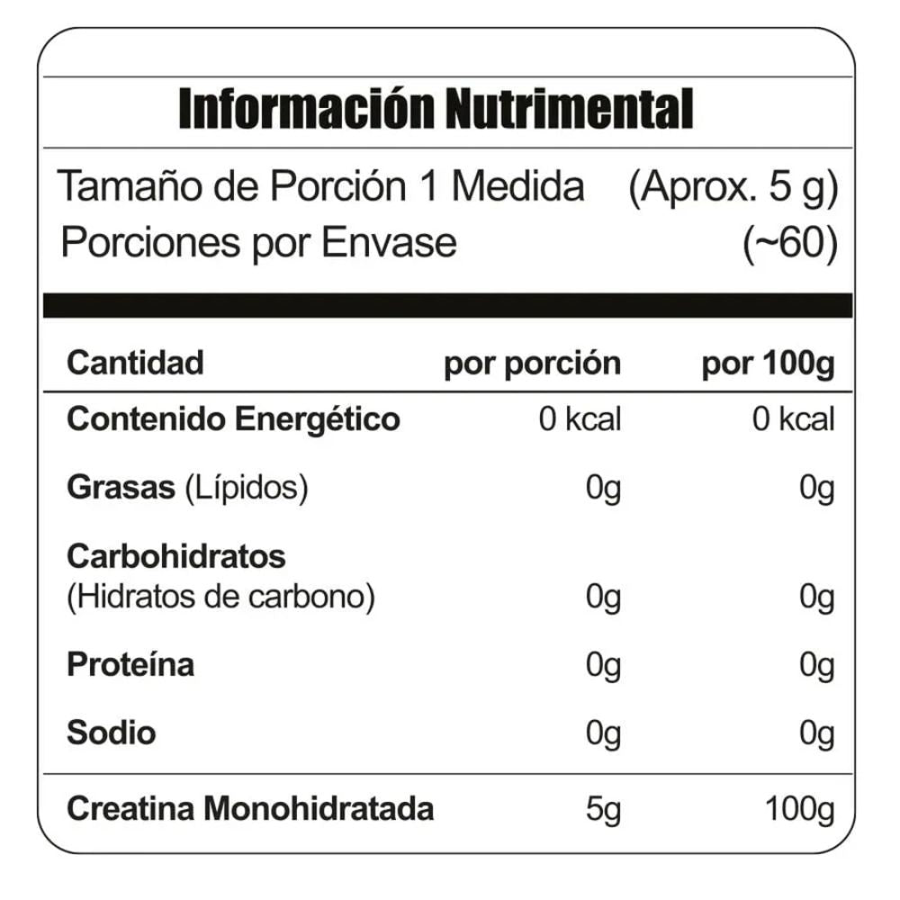 CREATINE 100% Creapure® GERMAN META NUTRITION 60 SERVICIOS (300GRS.)
