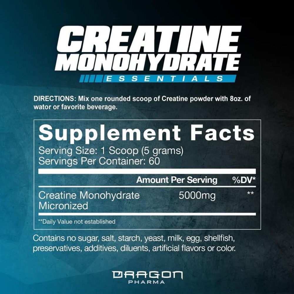 CREATINE MONOHYDRATE DRAGON PHARMA 60 serv 300GR