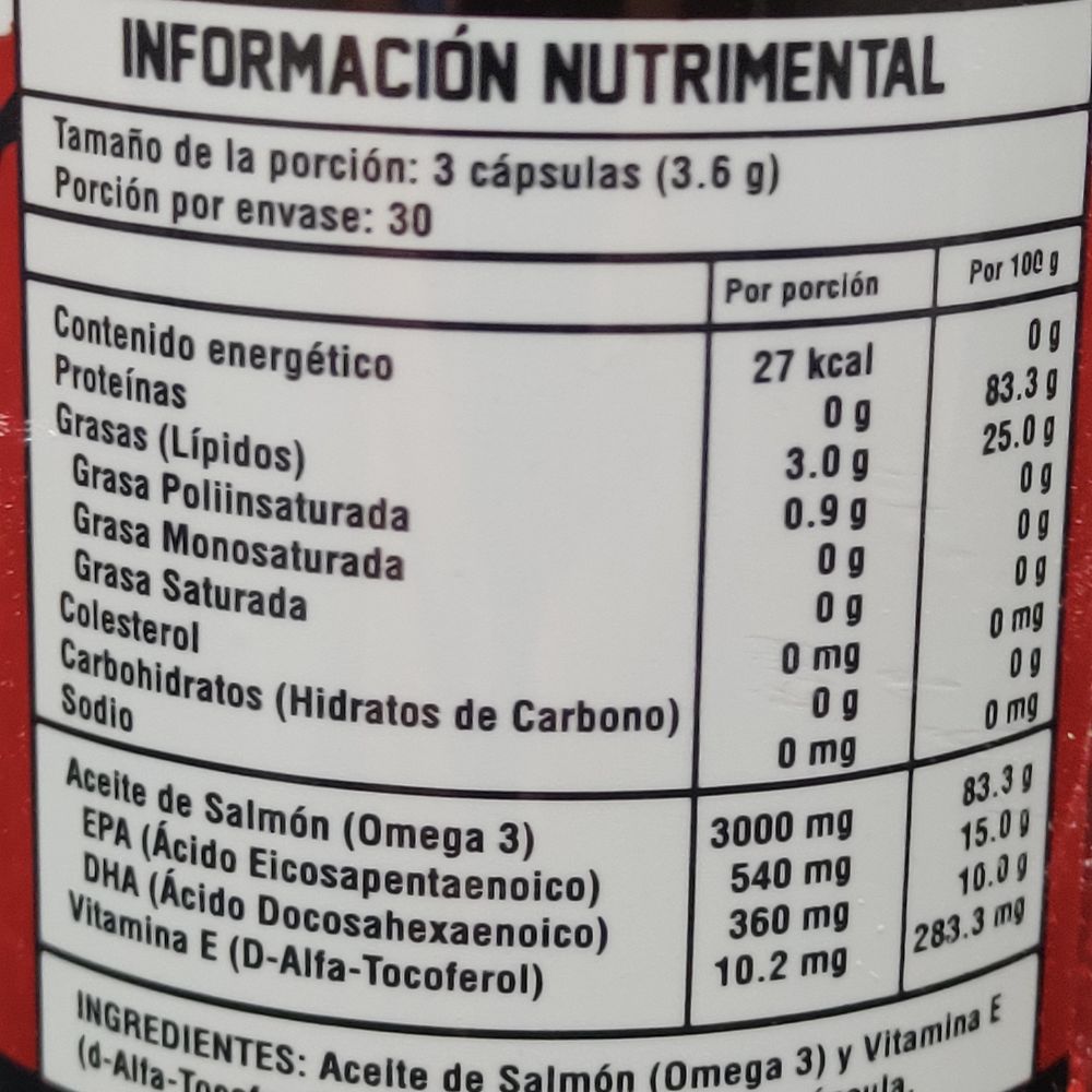 OMEGA 3 BLACKBEAR 30 SERVIDAS 90 CAPSULAS