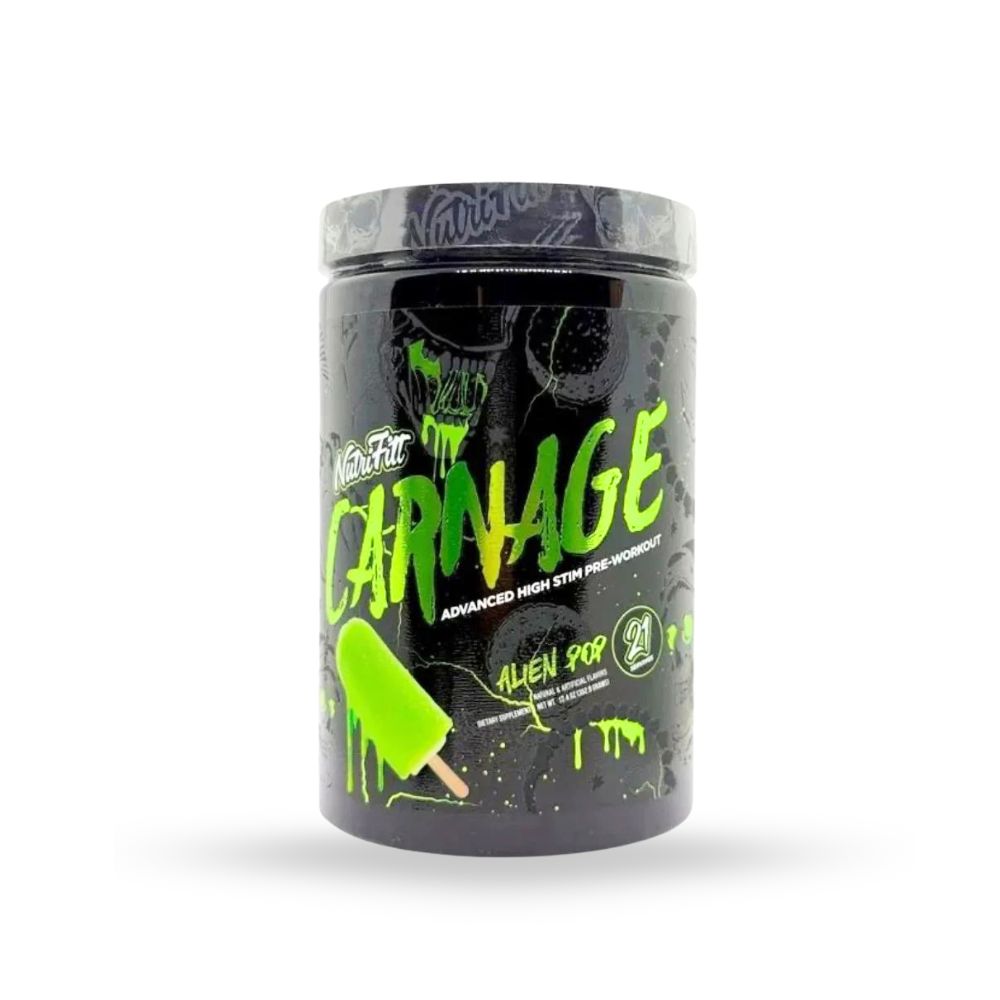 PREWORKOUT CARNAGE ADVANCED HIGH STIM NUTRIFITT 21 SERVIDAS 12.4 ONZ