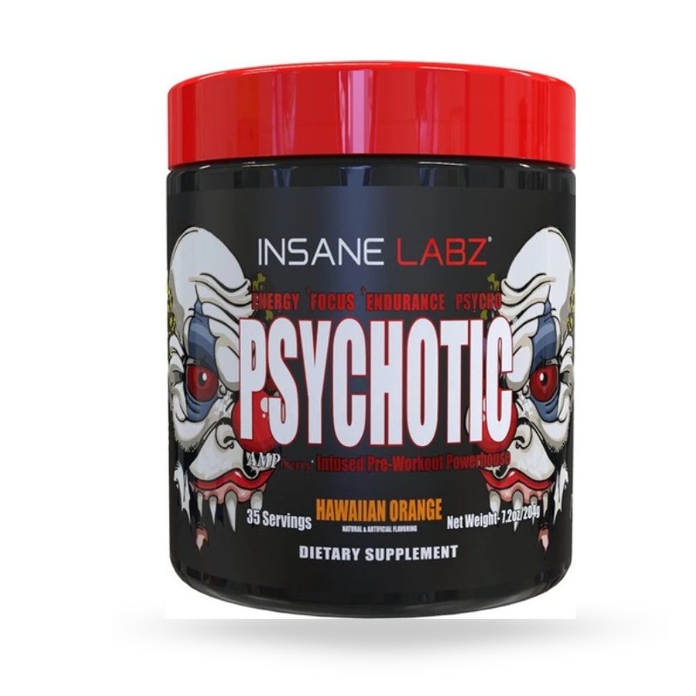 PRE WORKOUT PSYCHOTIC RED INSANE LABZ 35 SERVIDAS 8OZ. (244 G)