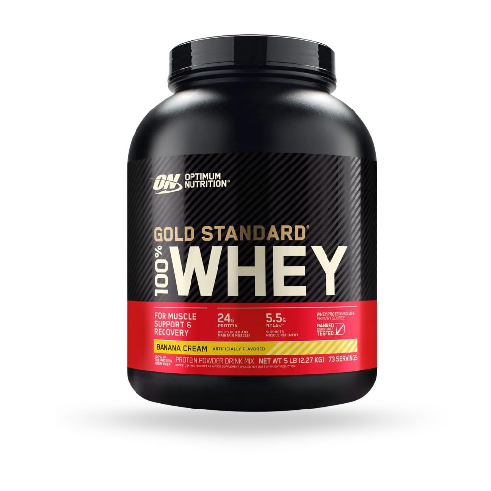 WHEY GOLD STANDARD OPTIMUM NUTRITION 74 SERVIDAS 5LBS (2.22KG)