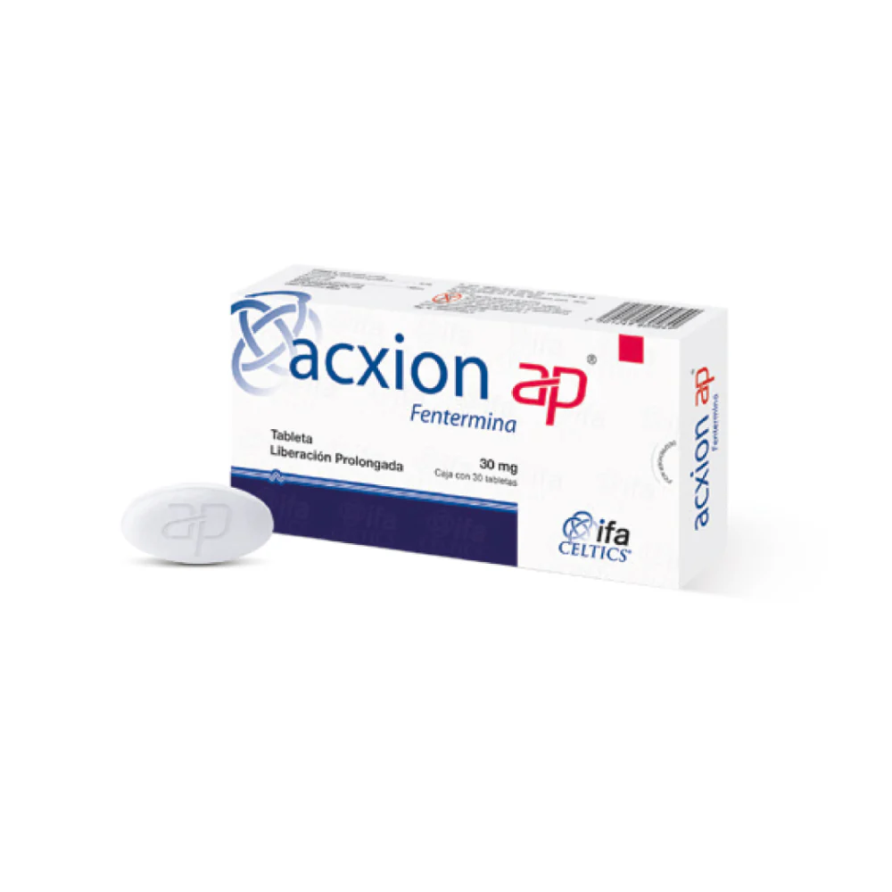ACXION AP IFA FENTERMINA 30 TABLETAS ACCIÓN PROLONGADA