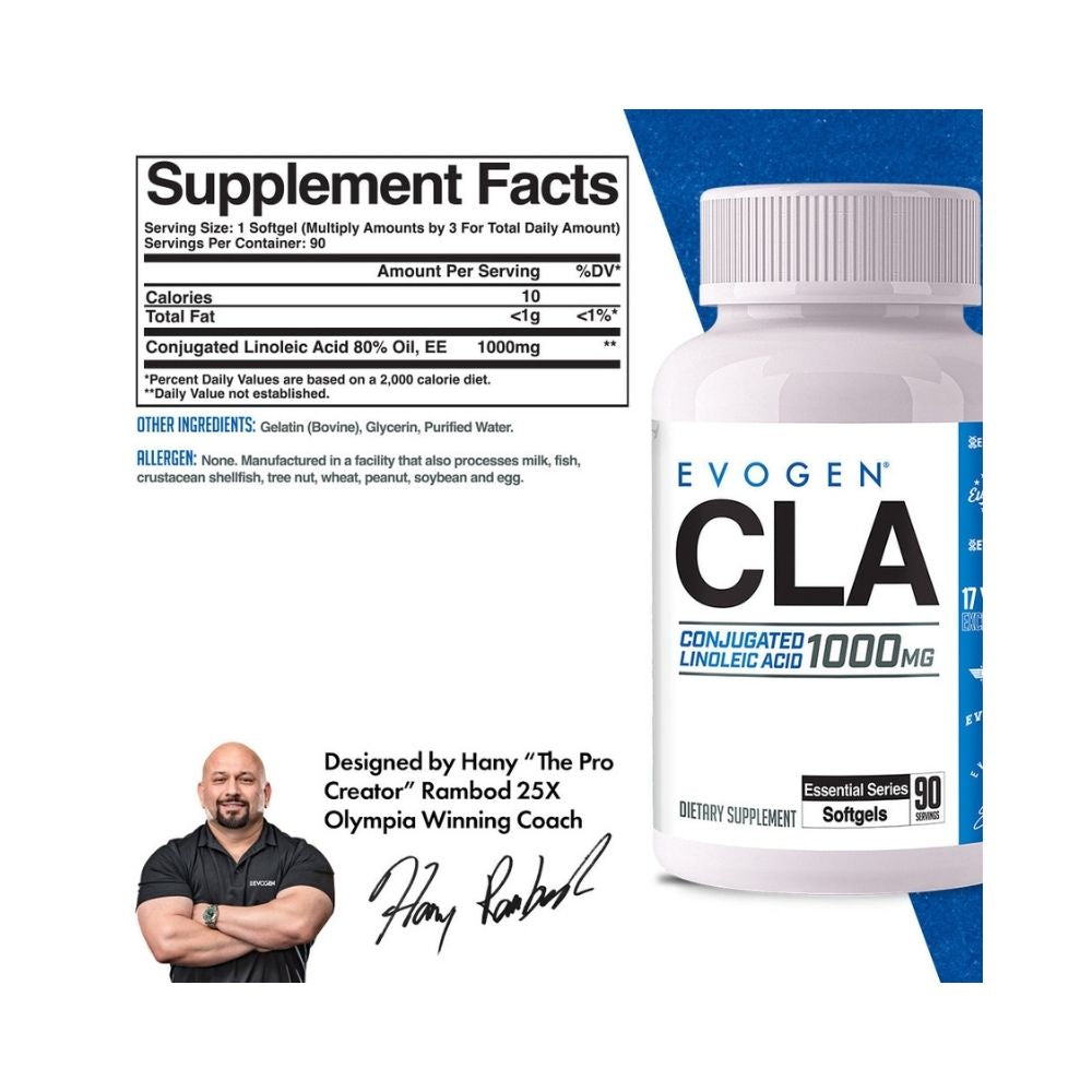 CLA CONJUGATED LINOLEIC ACID EVOGEN 90 CAPSULAS