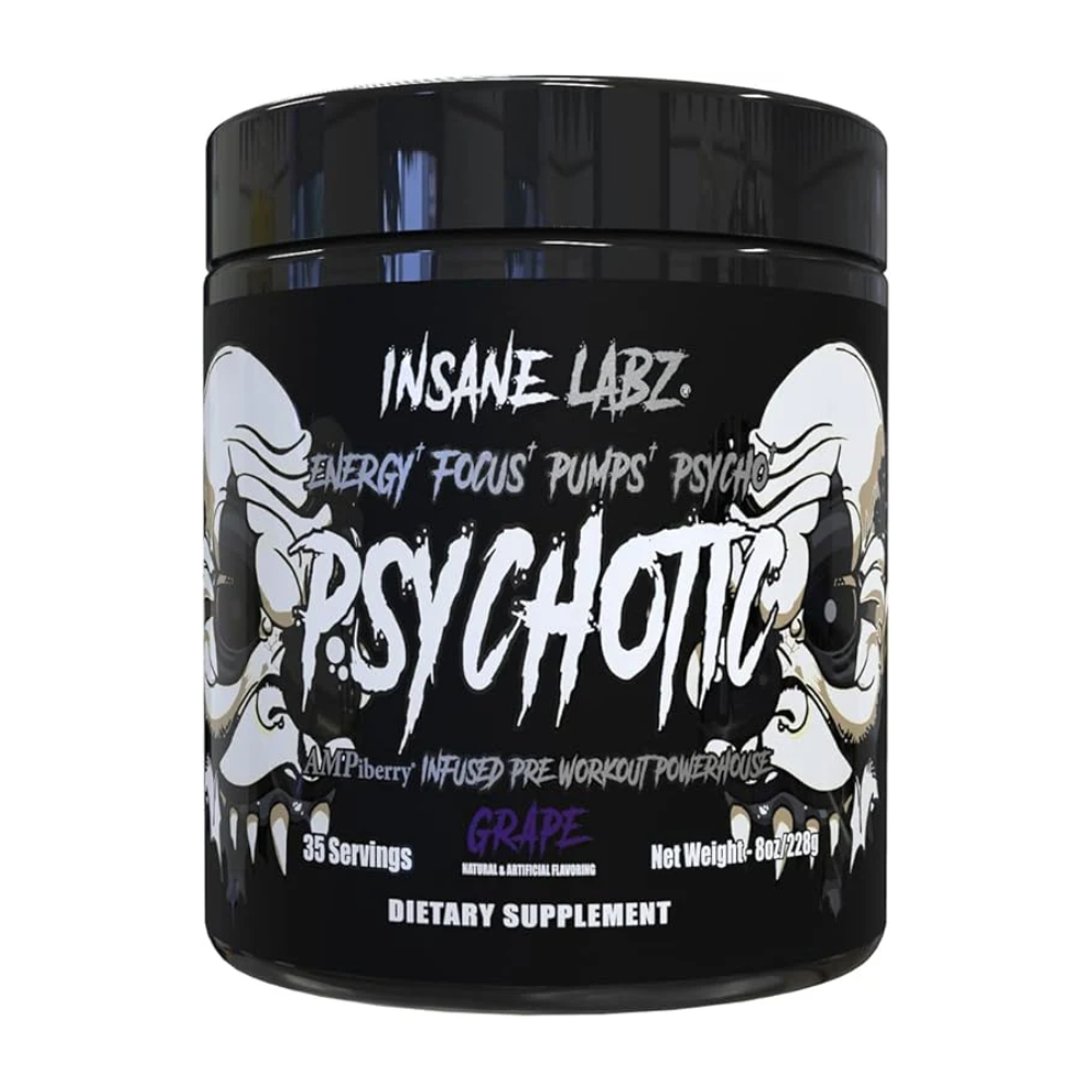 PRE-WORKOUT PSYCHOTIC "BLACK" INSANE LABS 35 SERVICIOS 8ONZ.