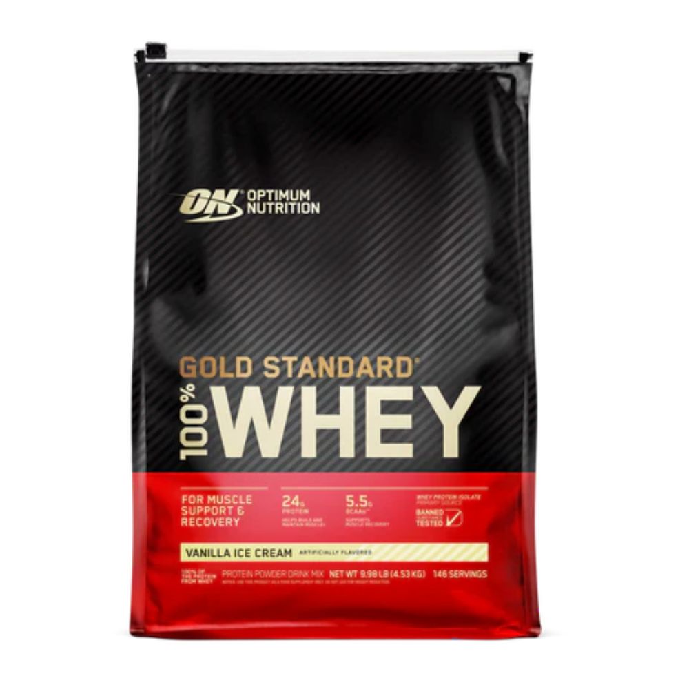 WHEY 100% GOLD STANDARD OPTIMUM NUTRITION 146 SERVICIOS 10LBS. (4.53 KG)