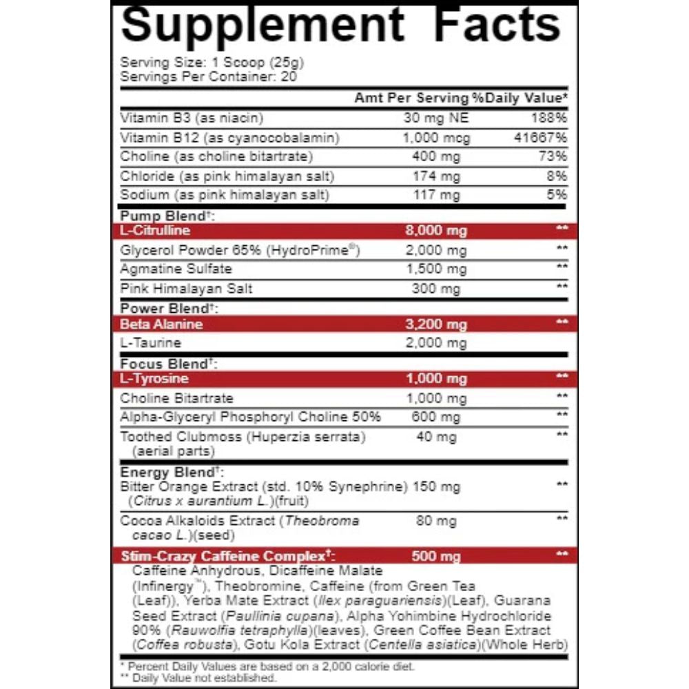 PRE-ENTRENO 51 50 GLADIATOR EDITION RICH PIANA 5% 20 SERVICIOS 1.1LB BOTE