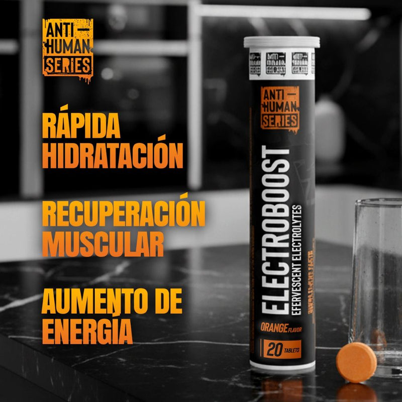 ELECTROLYTES  ELECTROBOOST EFERVECENT ANTI-HUMAN 20 TABLETAS PASTILLAS