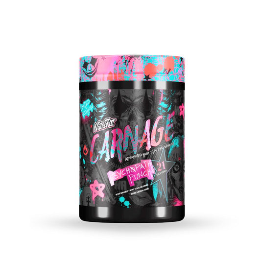 PREWORKOUT CARNAGE ADVANCED HIGH STIM NUTRIFITT 21 SERVIDAS 12.4 ONZ