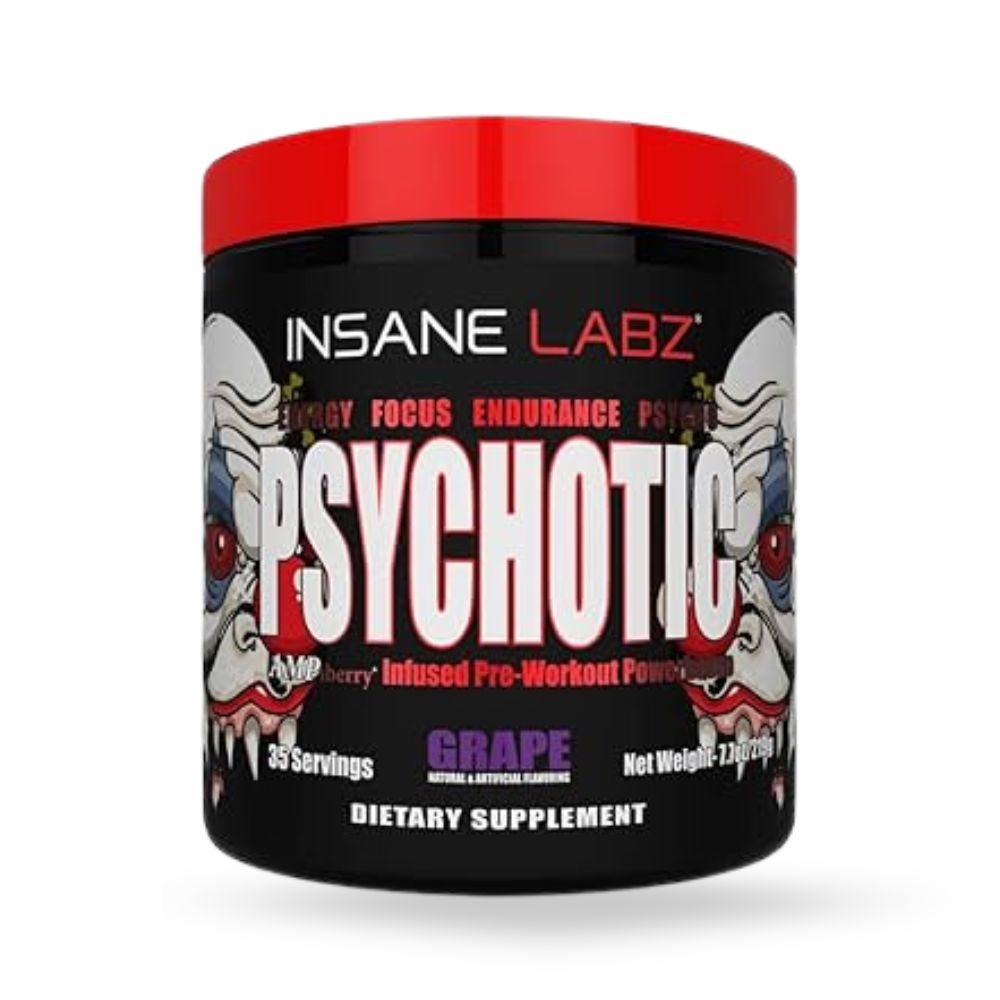 PRE WORKOUT PSYCHOTIC RED INSANE LABZ 35 SERVIDAS 8OZ. (244 G)