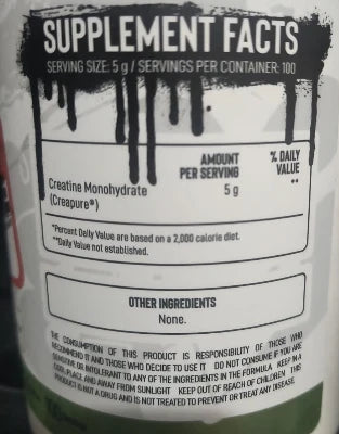CREATINE ULTRA PURE ANTI-HUMAN 100 SERVIDAS CREAPURE BOLSA